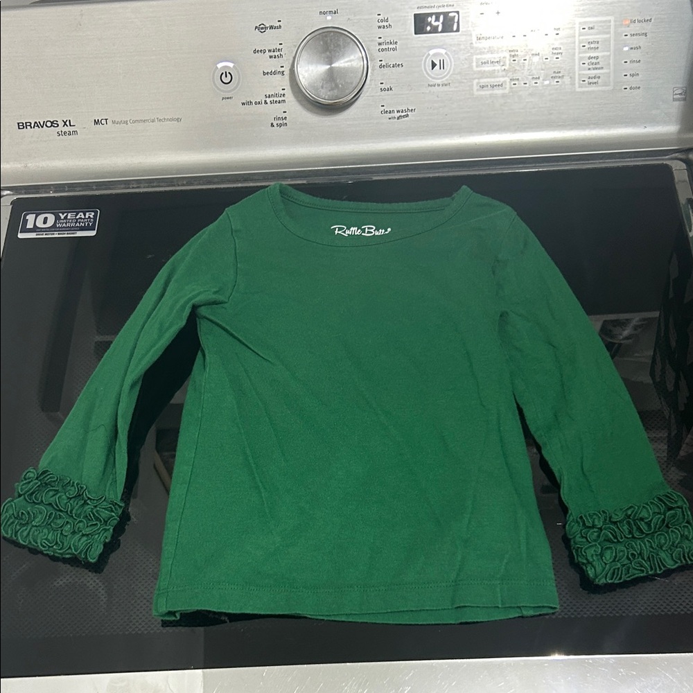 Girls 3T long sleeves top shirt Christmas Kelly emerald st. Patrick’s day